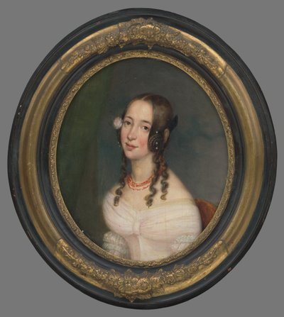 Portret van een jonge dame door Miklós   Barabás